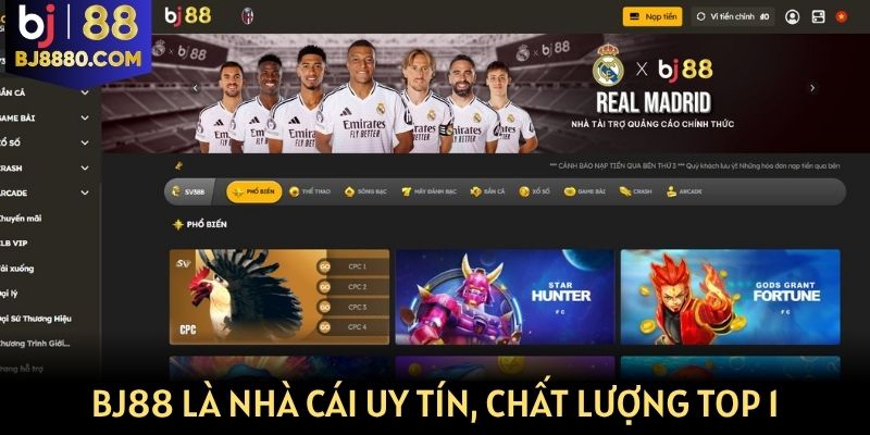 BJ88 là nhà cái uy tín, chất lượng TOP 1 thị trường